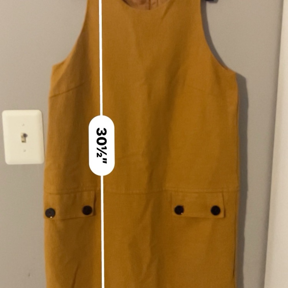 Anthropologie Maeve Mustard Mini Dress Sz 4 - Picture 8 of 8